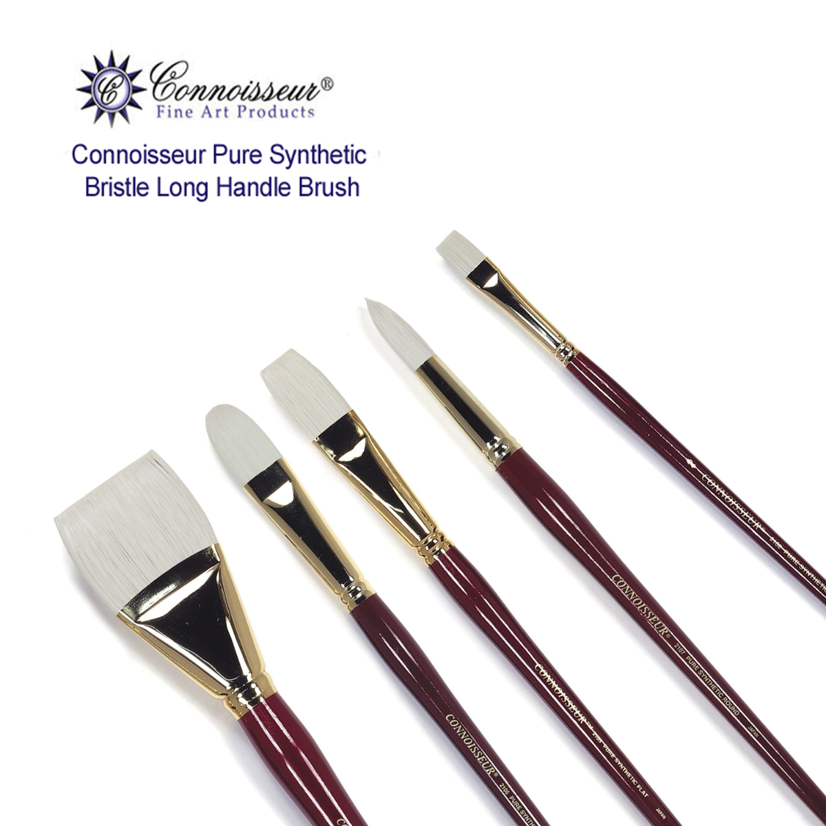 Connoisseur Pure Synthetic Bristle Long Handle Brush