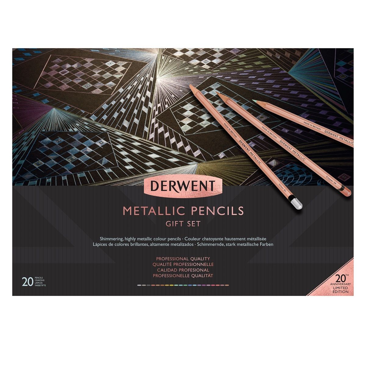 Derwent Metallic 20th Anniversary Gift Set of 20