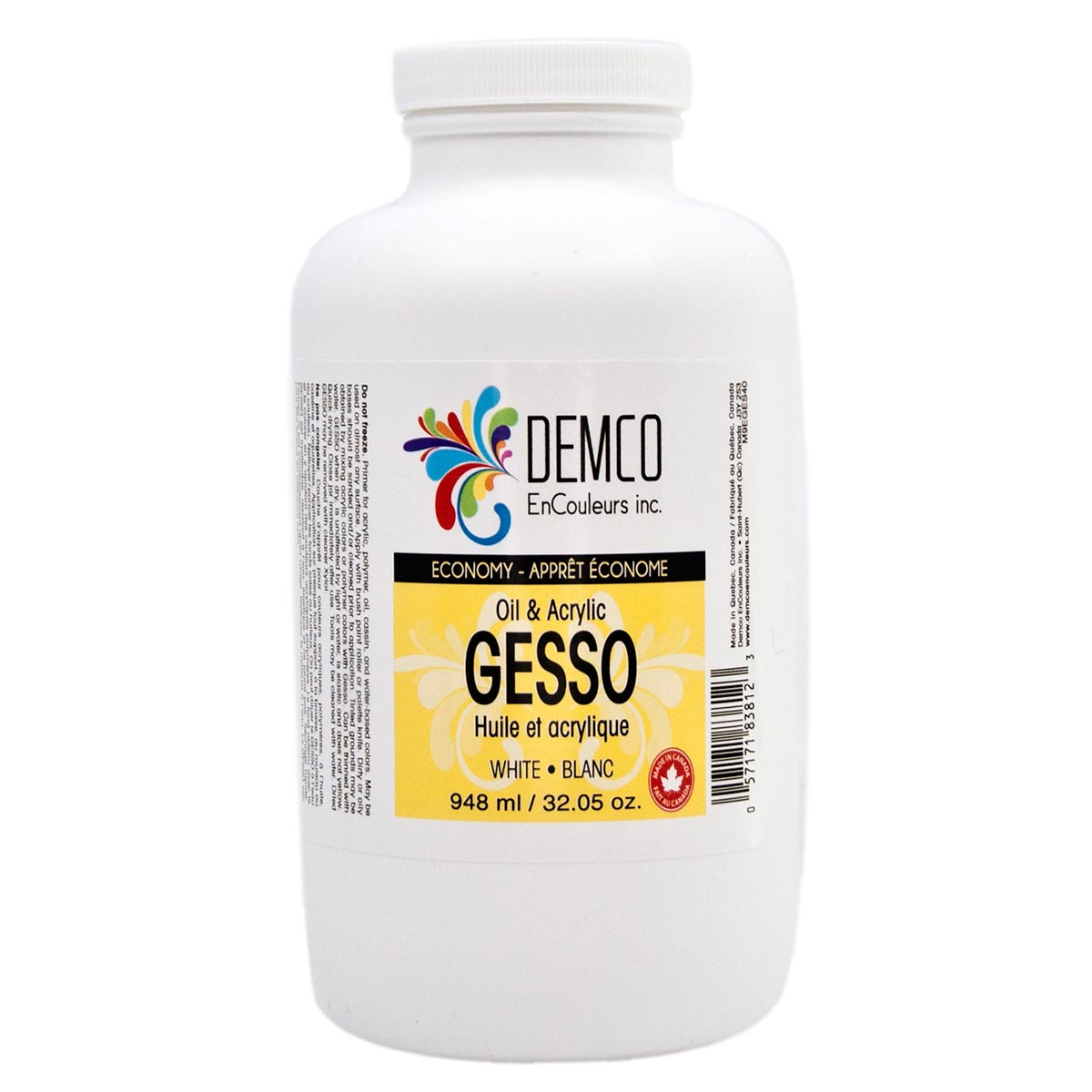 Demco Economy Gesso White - 948 ml (32.05 oz)