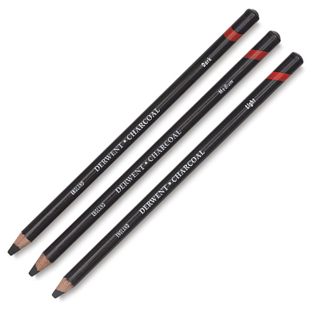 Derwent Charcoal Pencils: Light, Medium, Dark