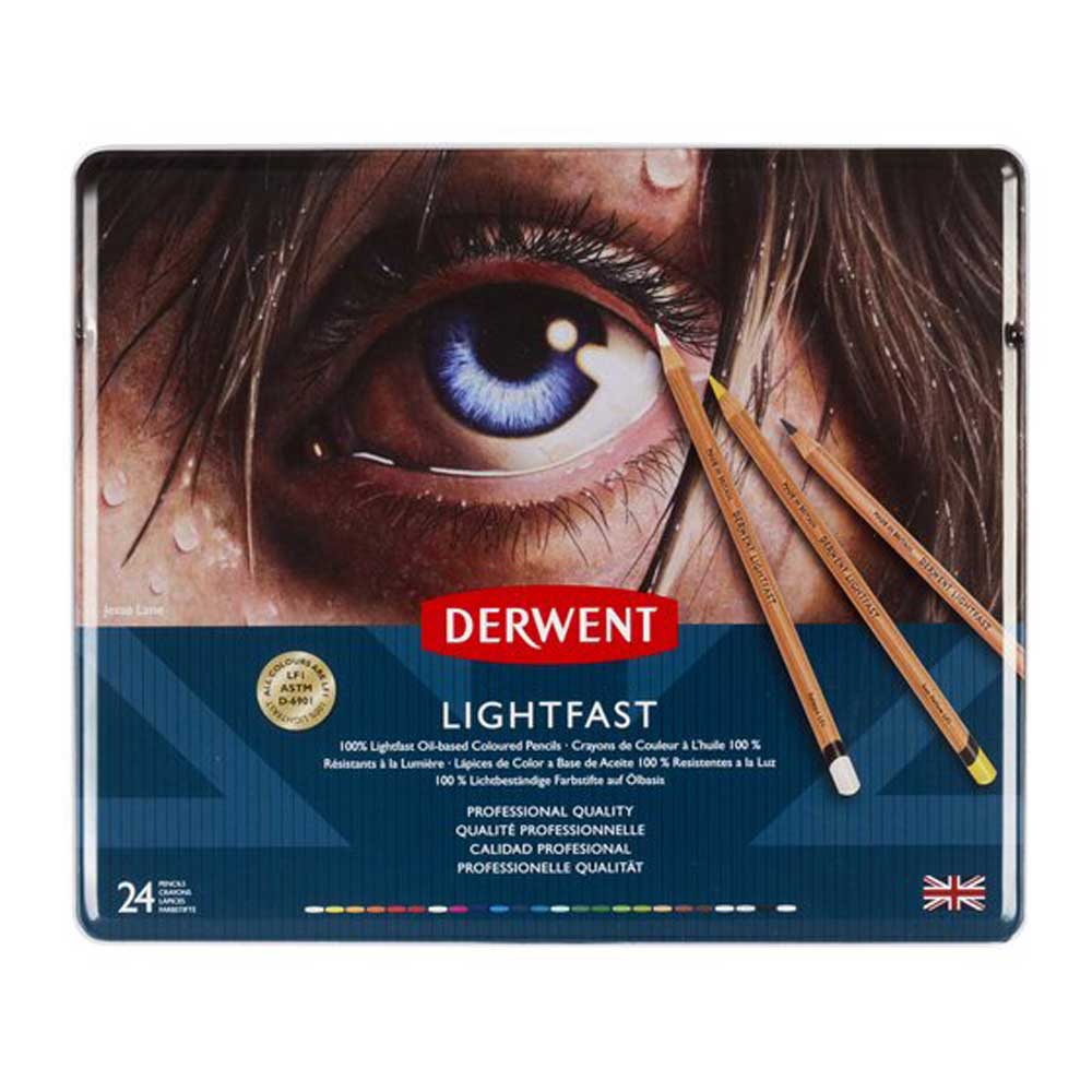 Derwent Lightfast Coloured Pencil Sets (24) Tin