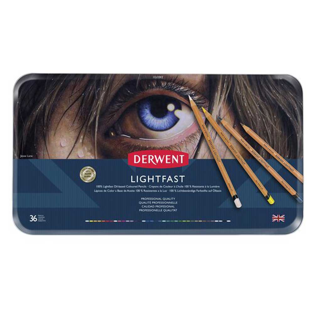 Derwent Lightfast Coloured Pencil Sets (36) Tin