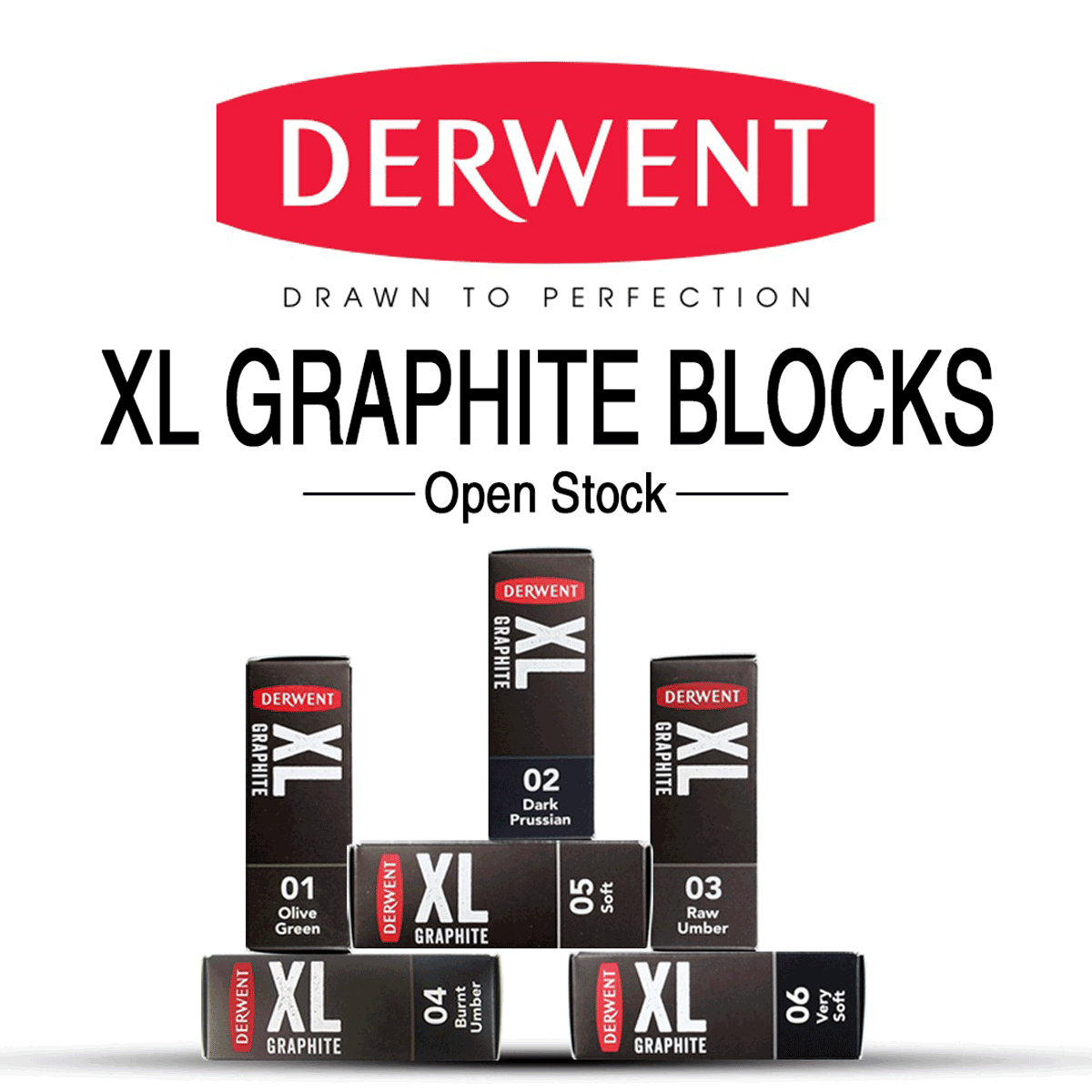 Derwent XL Graphite Blocks Colours Open Stock