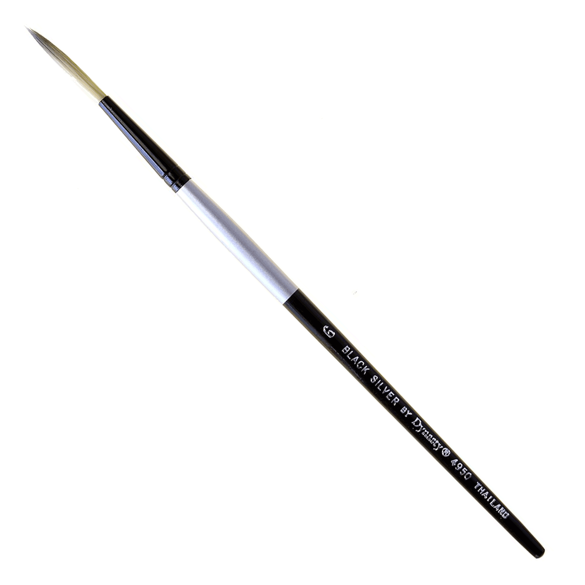 Dynasty Black Silver SH Brush - Long Liner #6