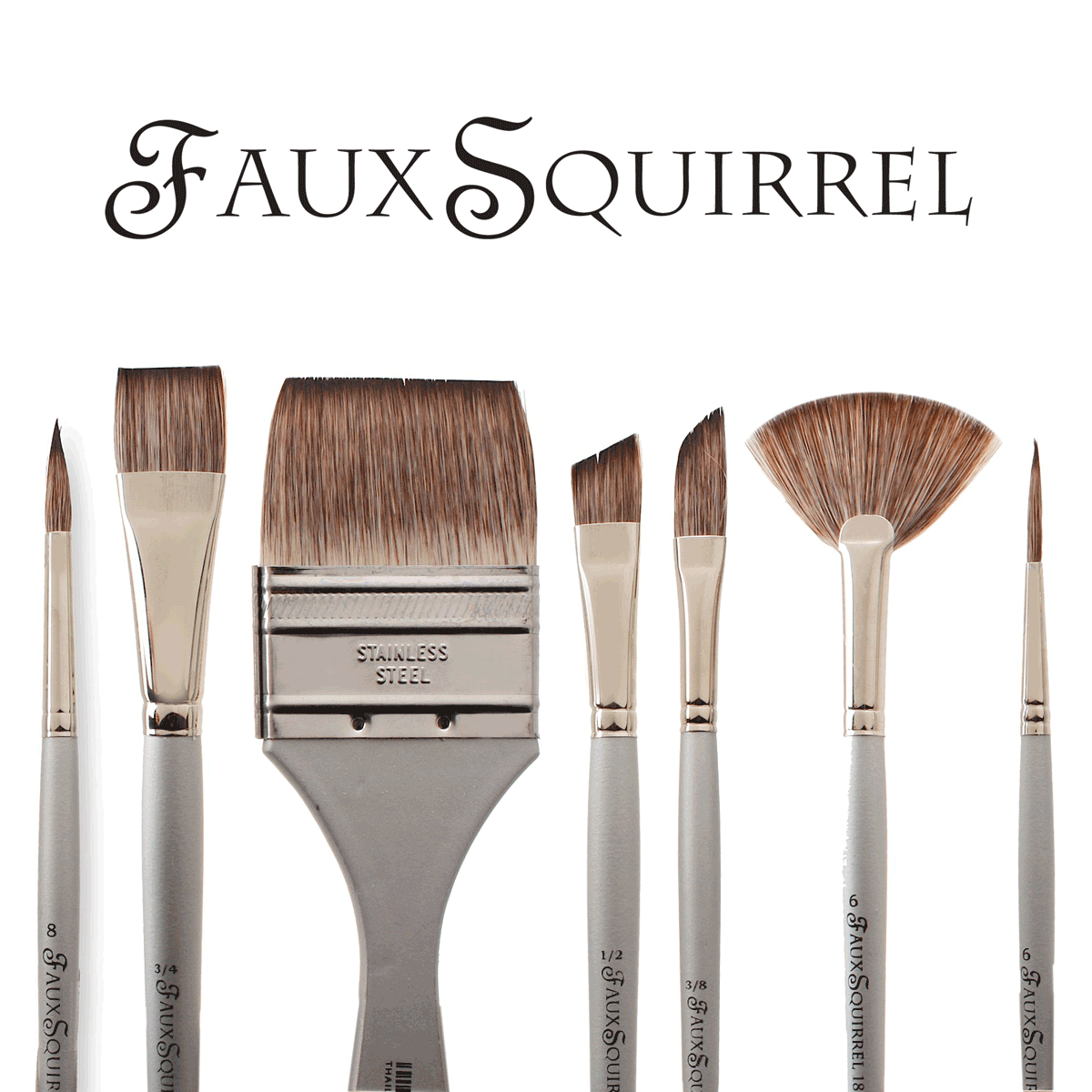Dynasty Faux Squirrel Assorted Brush Series 1827