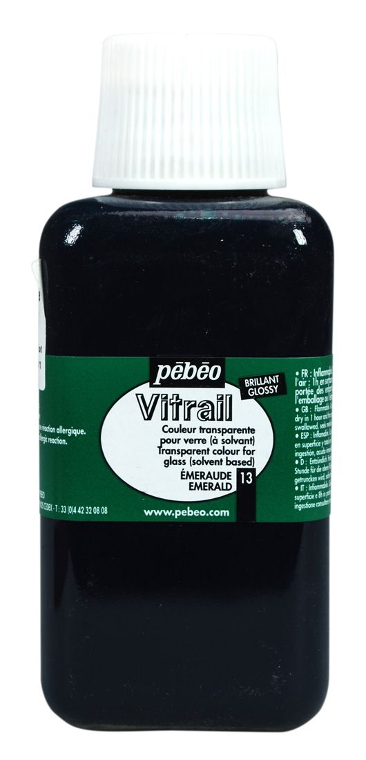 Pébéo Vitrail Emerald Transparent 250 ml Bottle