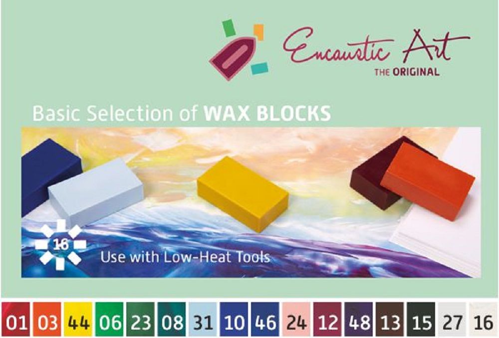Encaustic Art Original Basic Selection of 16 Wax Blocks