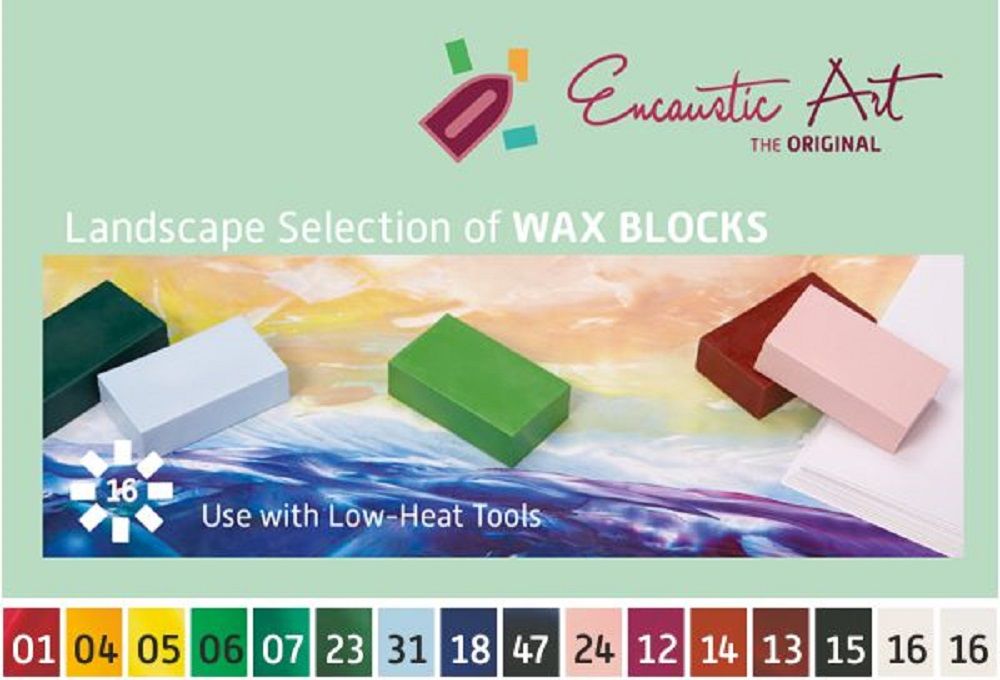 Encaustic Art Landscape Selection of 16 Wax Blocks