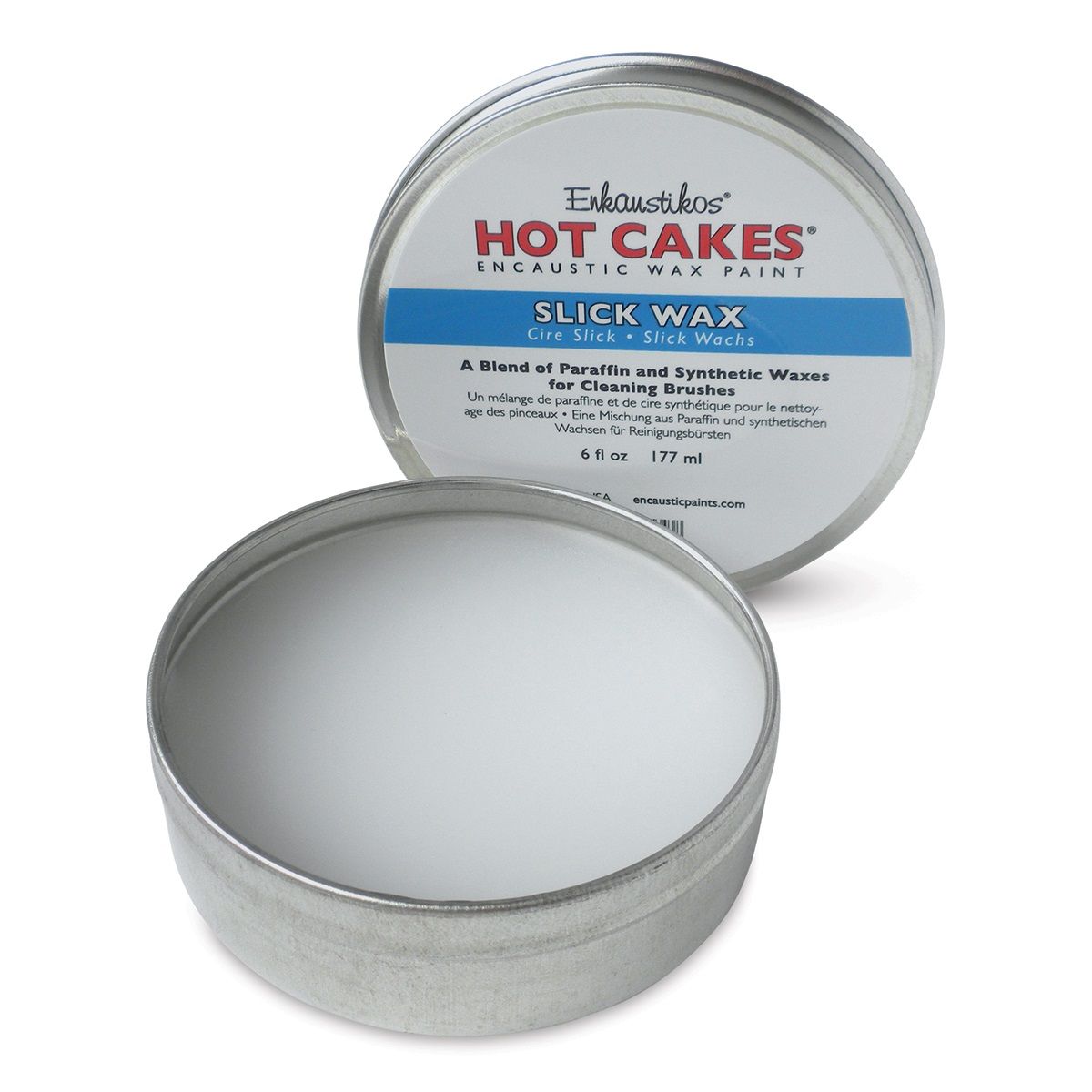 Enkaustikos Hot Cakes Slick Wax, 177ml/6oz In Tin