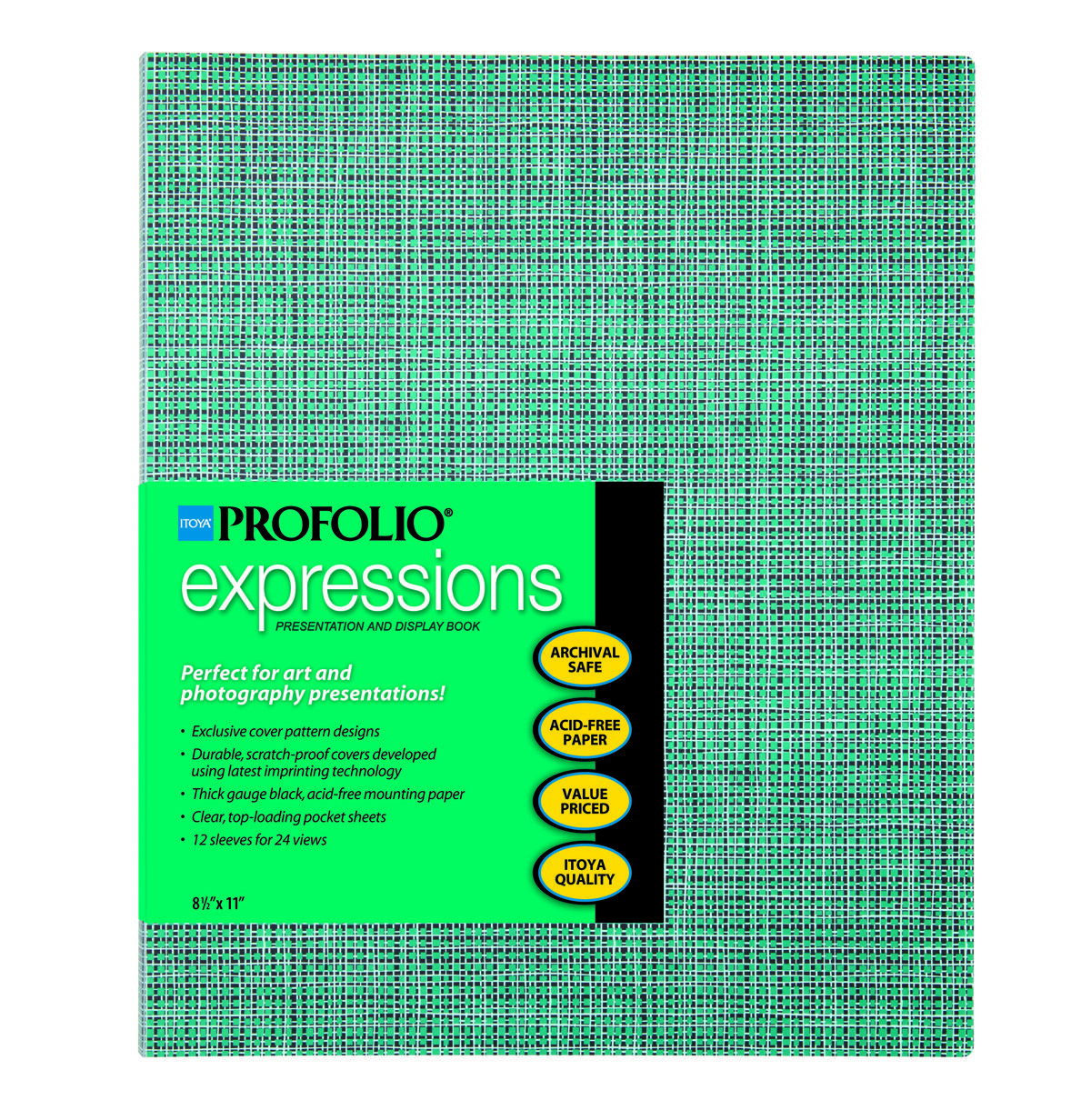 Itoya Profolio Expressions Aqua/Micro 8-1/2 x 11-inch