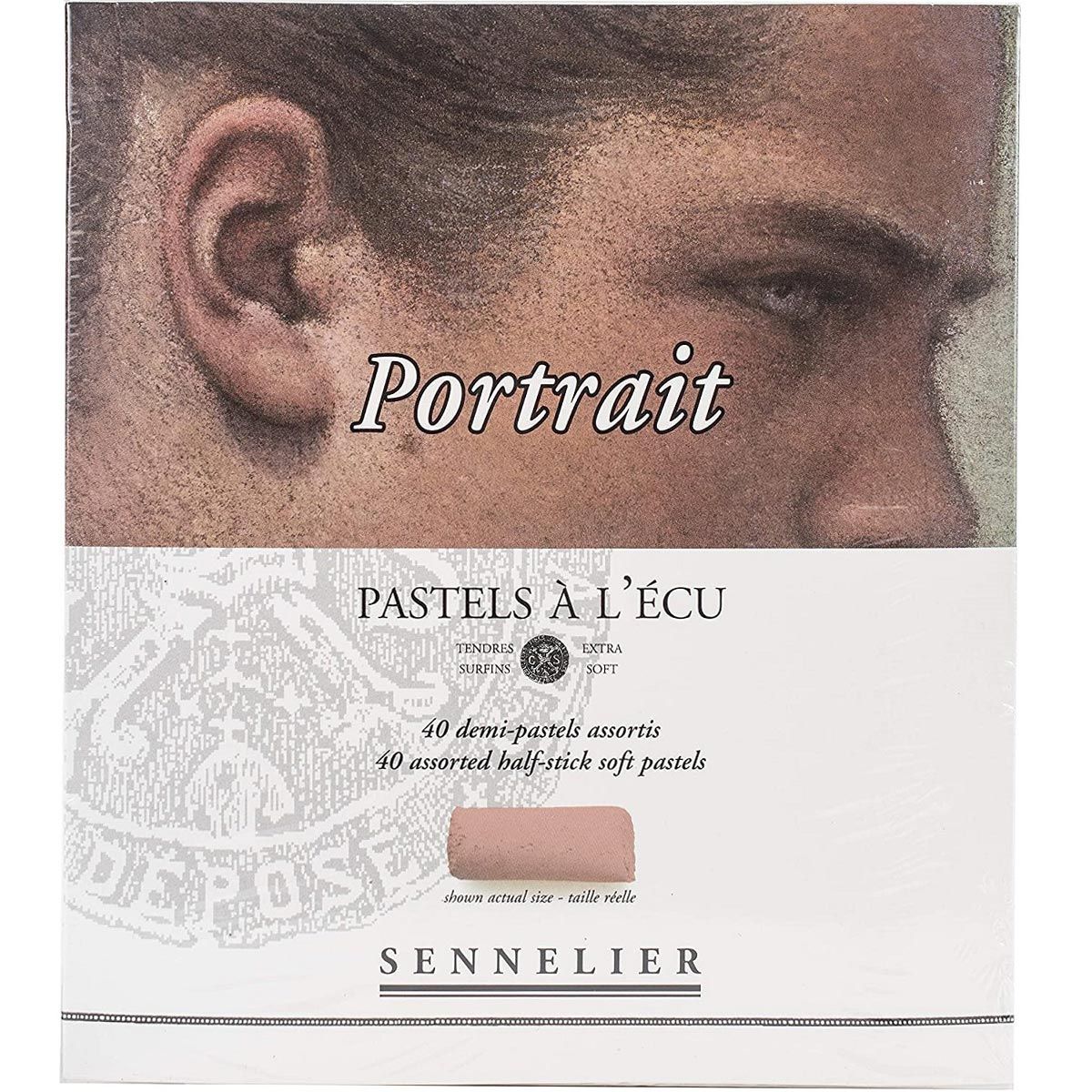 Sennelier Extra-Soft Pastel Half Stick, 40-Colour Portrait Set