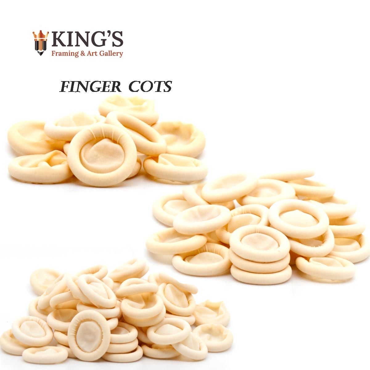 Finger Cots, Latex Powder Free S, M, L, XL