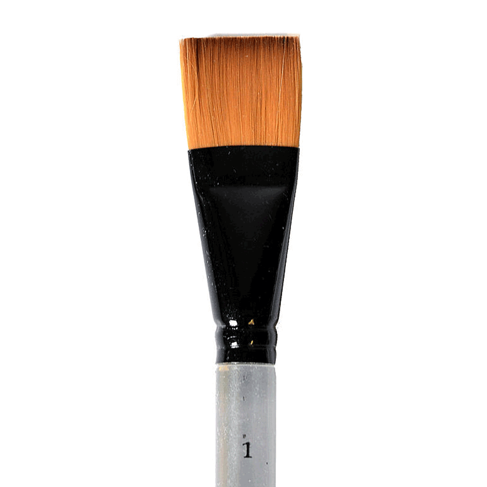 Dynasty Black Gold Short Handle Brush - Flat Wash 3/4 inch