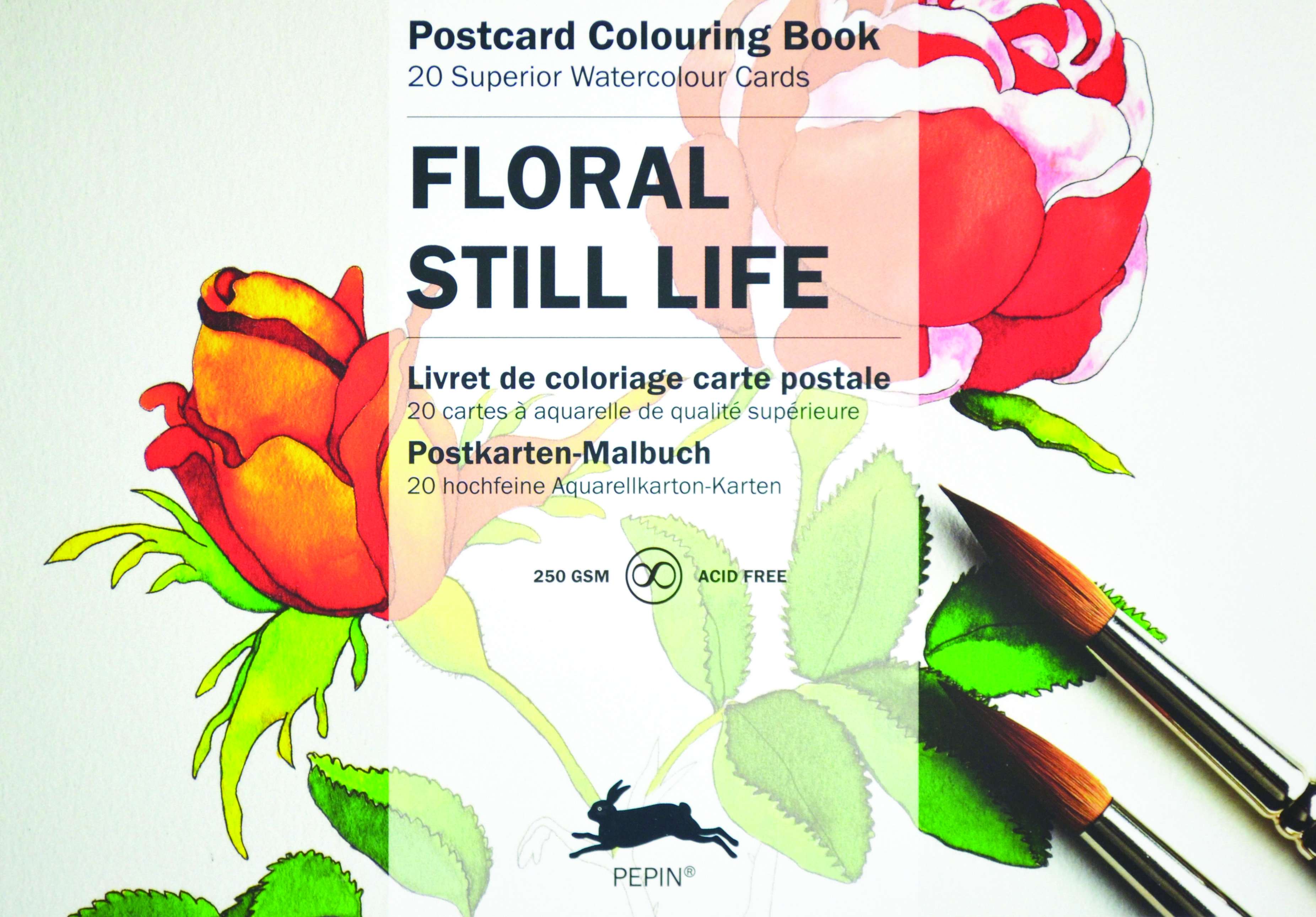 FLORAL STILL LIFE: PEPIN POSTCARD COLOURING BOOK