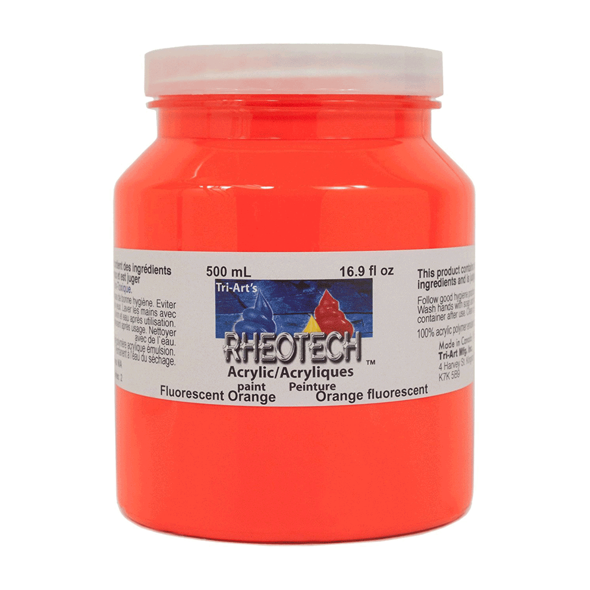 Rheotech Acrylic Fluorescent Orange 500 ml Jar