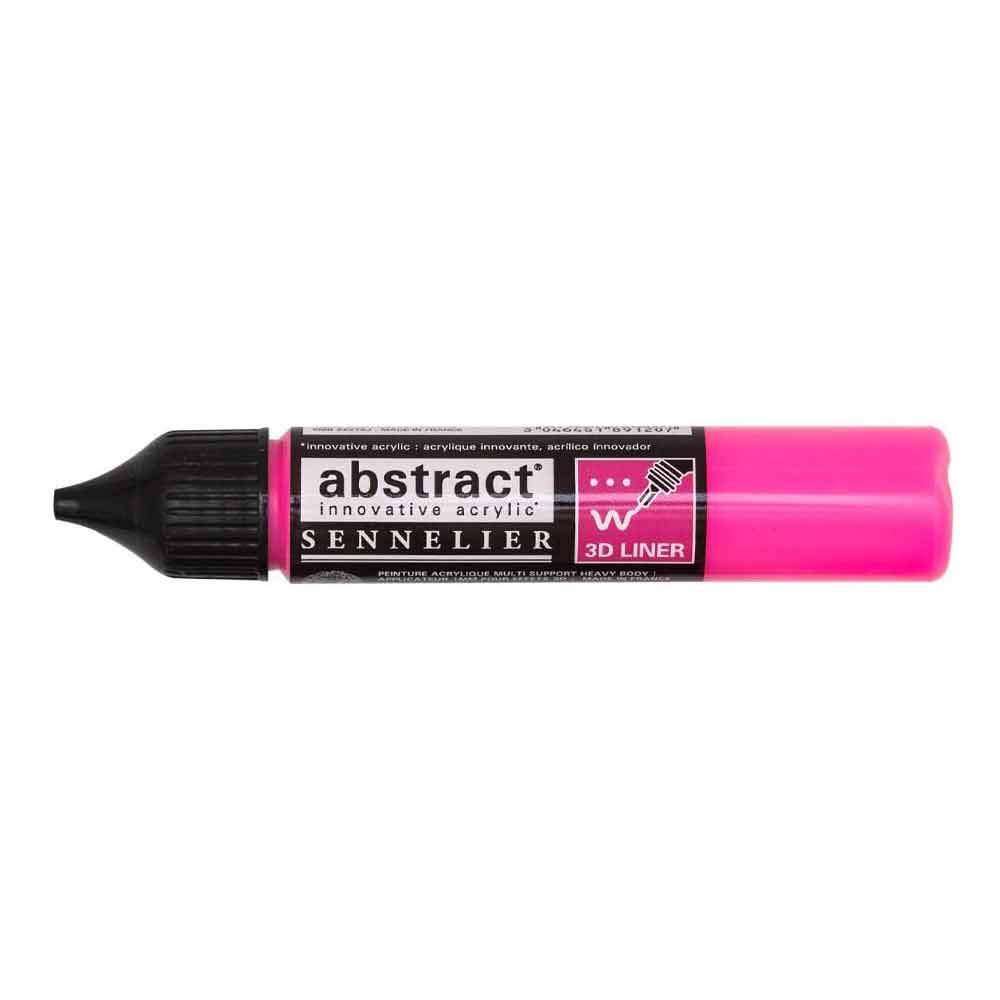 Sennelier Abstract Acrylic 3D Liner, Fluorescent Pink