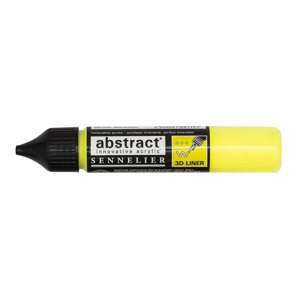 Sennelier Abstract Acrylic 3D Liner, Fluorescent Yellow
