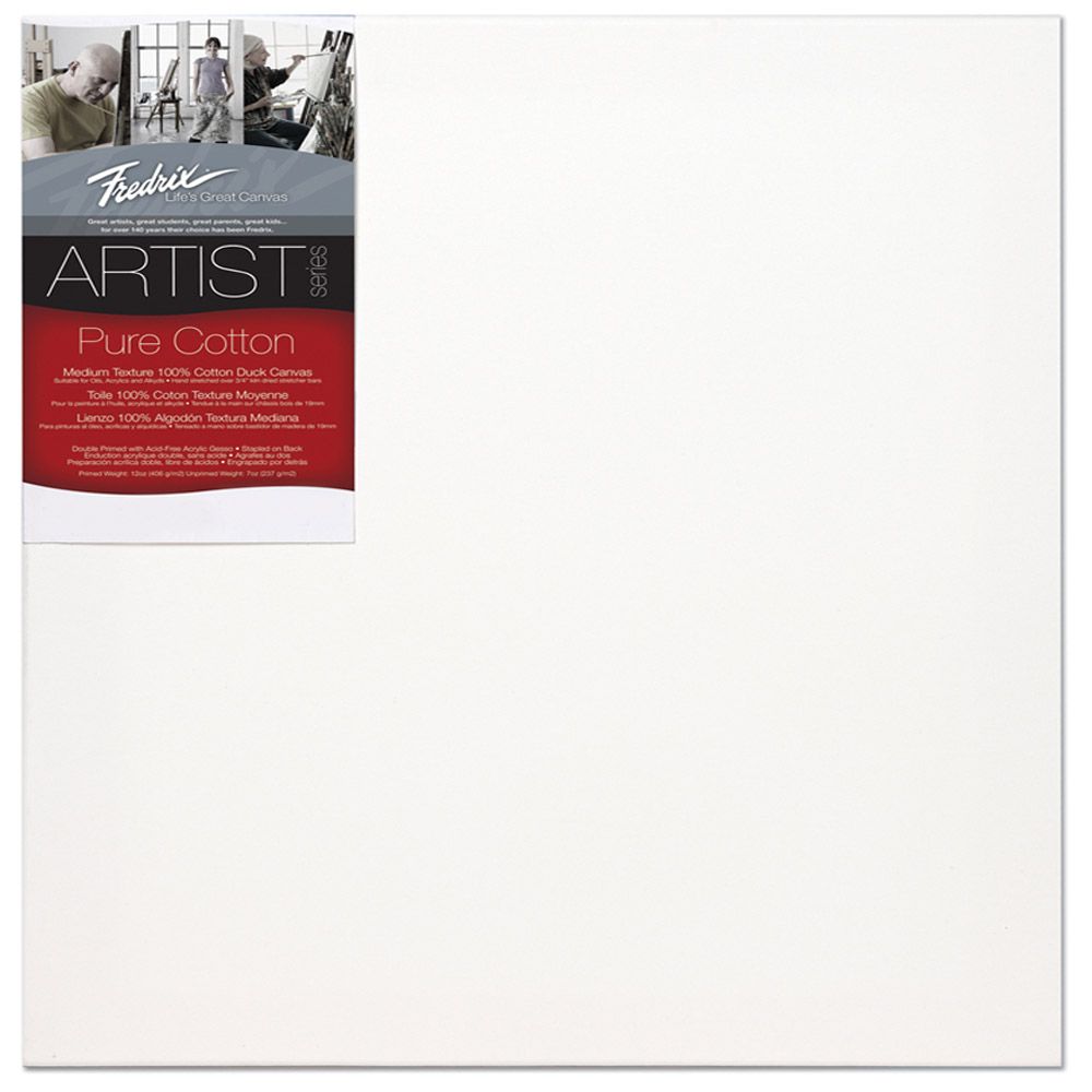 Fredrix Style 70/580 - Standard Artist Pure Cotton Stretched Canvas - 16 x 16-inch