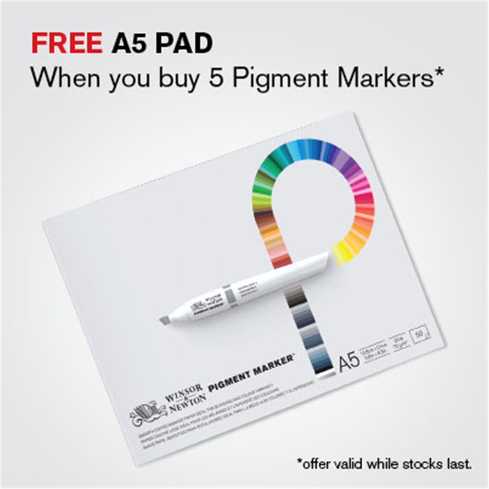Winsor & Newton Bleedproof Pigment Marker Paper Pad, 9" X 12"