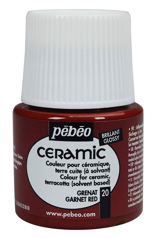 Pebeo Ceramic Paint 45 ml - Garnet Red 20