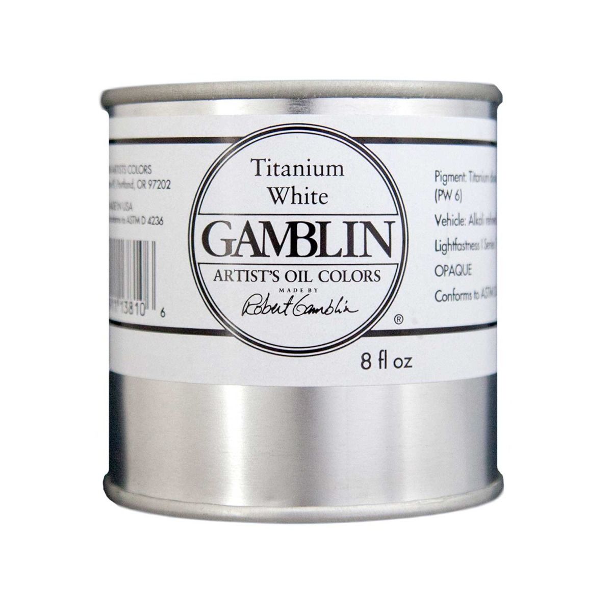 Gamblin Artitst's Oil Color - Titanium White, 250 ml (8oz)