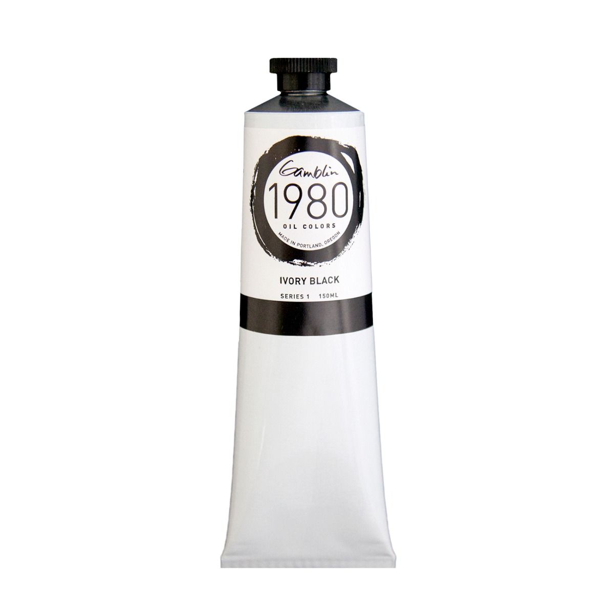 Gamblin 1980 Oils - Ivory Black, 150 ml (5.07oz)