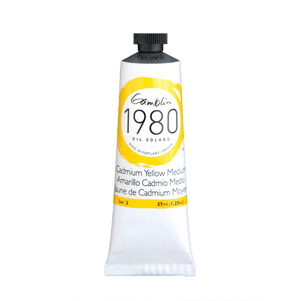 Gamblin 1980 Oils - Cadmium Yellow Medium, 37 ml (1.25oz)