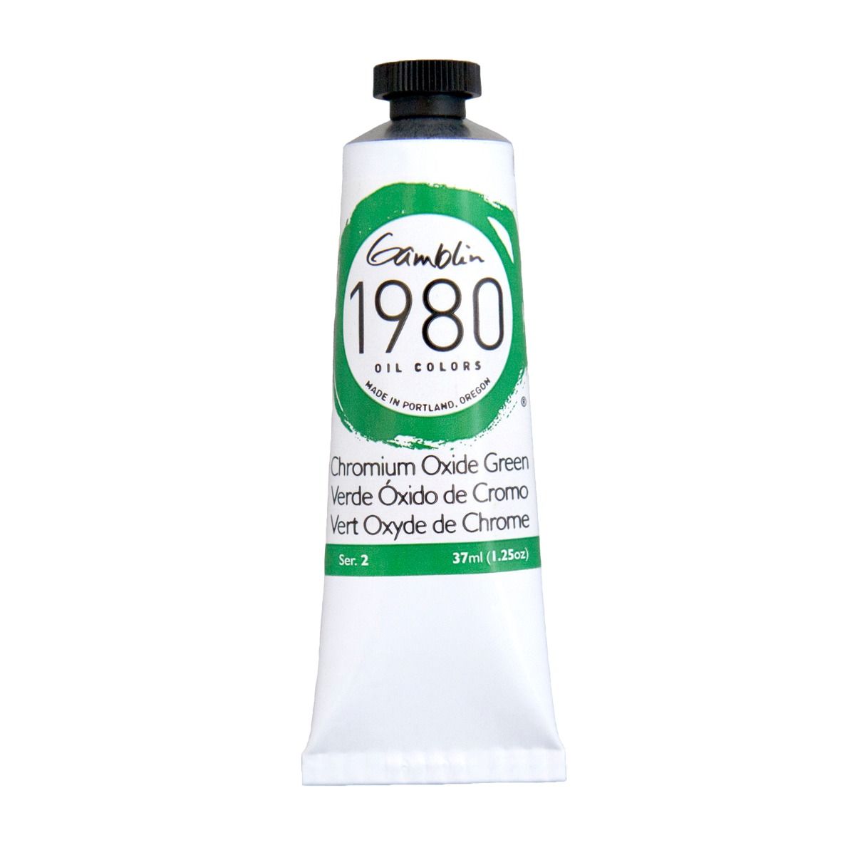 Gamblin 1980 Oils - Chromium Oxide Green, 37 ml (1.25oz)