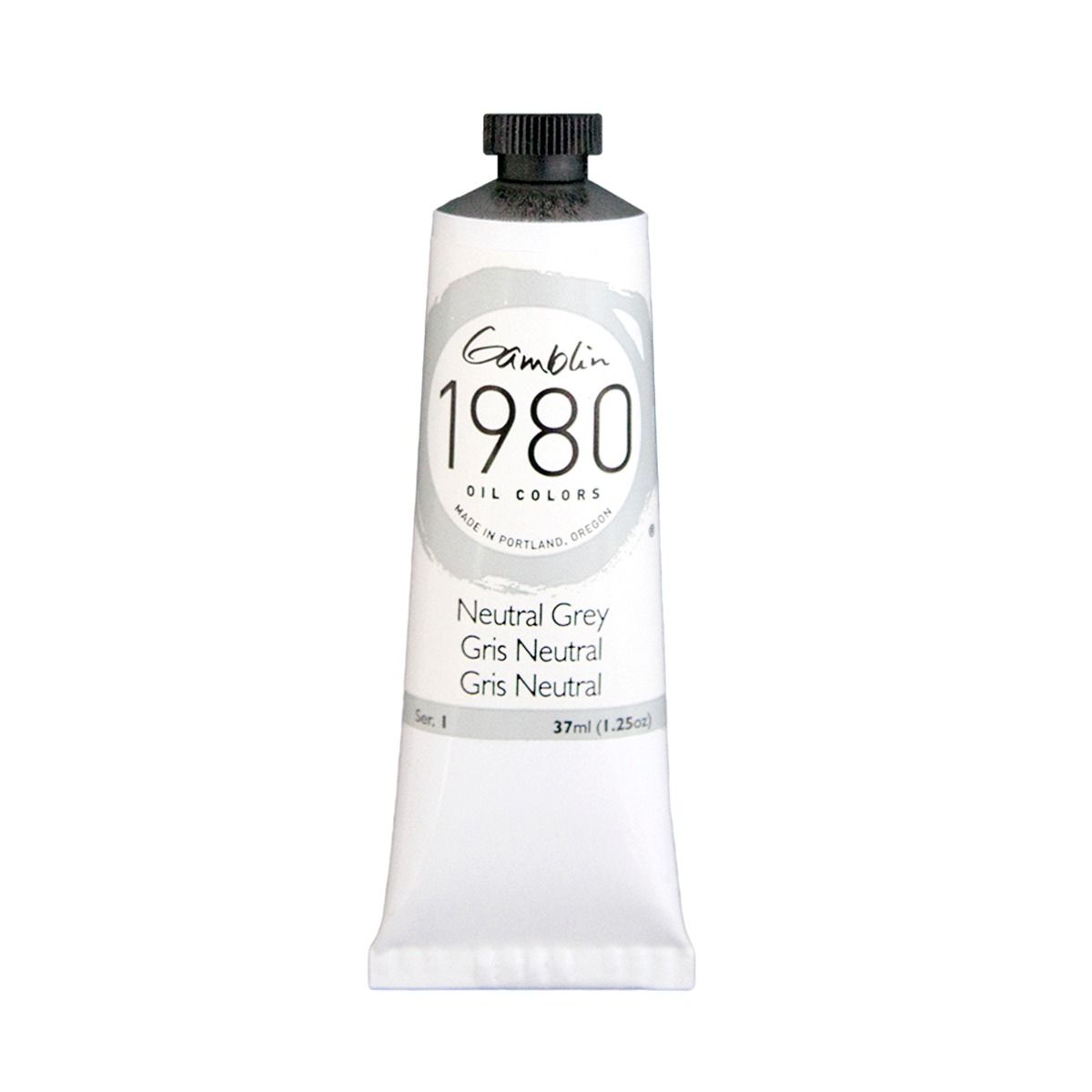 Gamblin 1980 Oils - Neutral Grey, 37 ml (1.25oz)