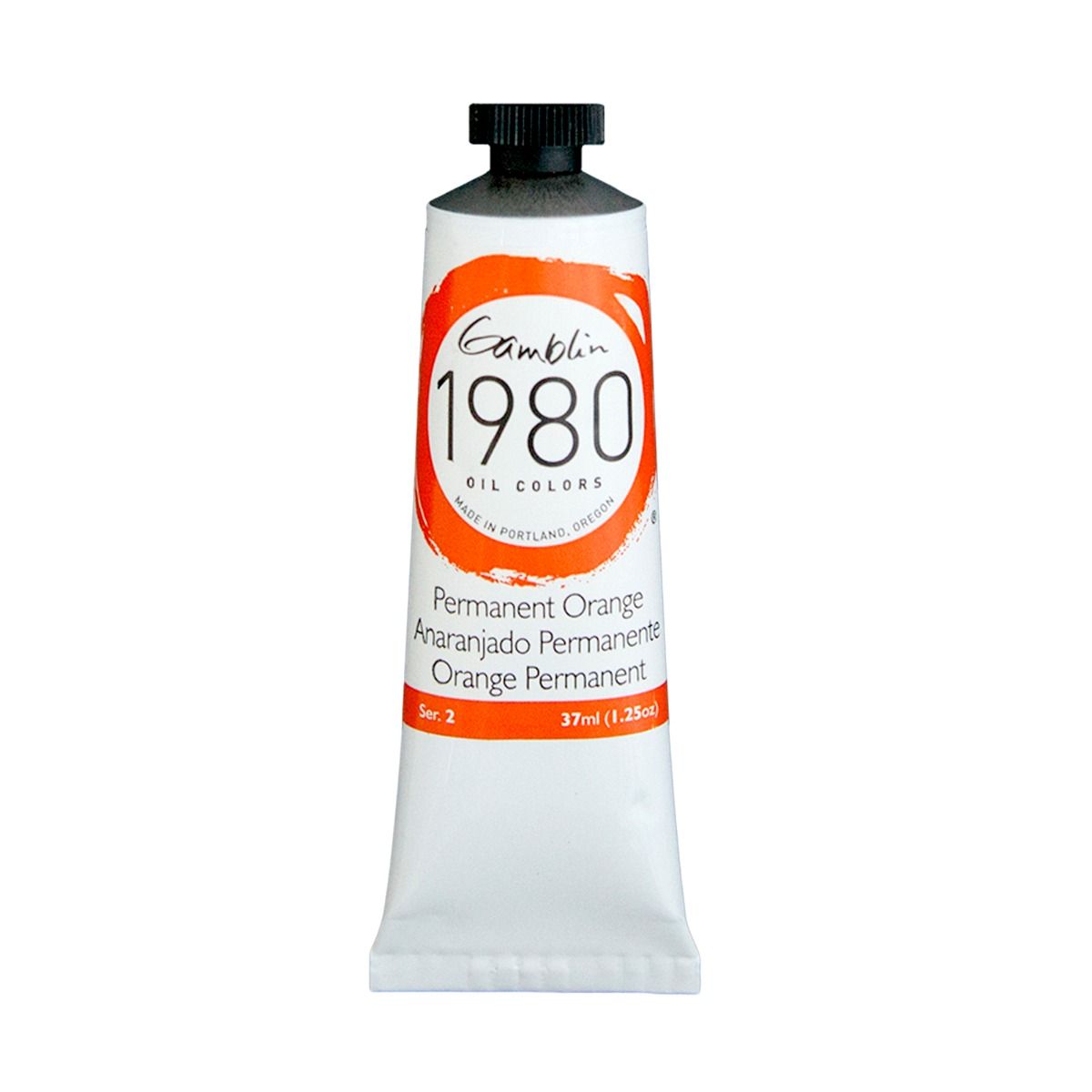 Gamblin 1980 Oils - Permanent Orange, 37 ml (1.25oz)