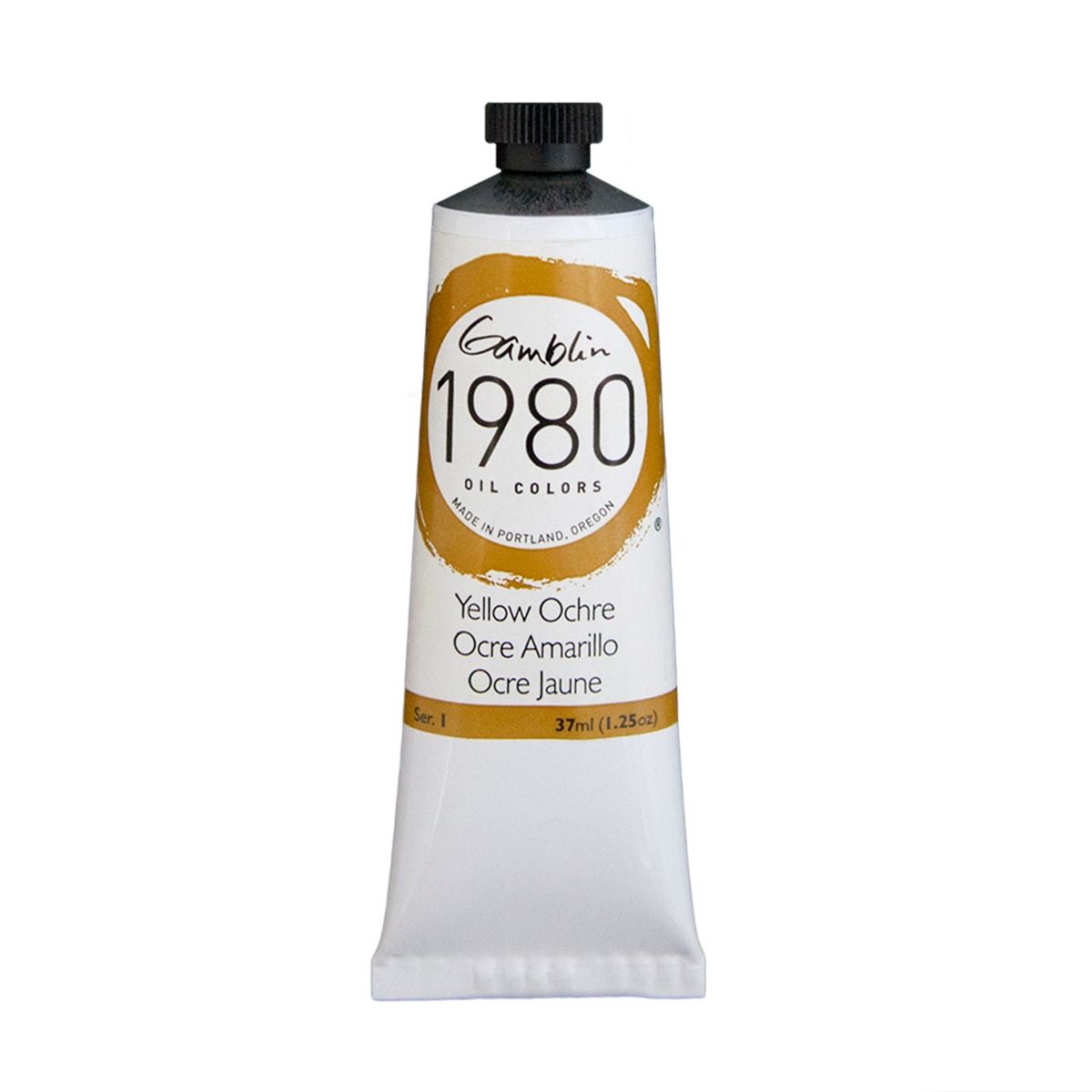 Gamblin 1980 Oils - Yellow Ochre, 37 ml (1.25oz)