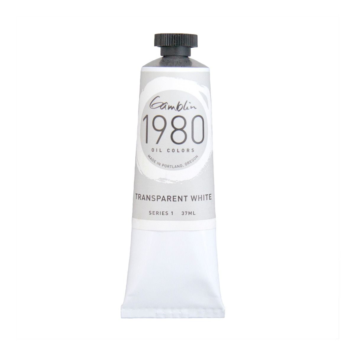 Gamblin 1980 Oils - Transparent White, 37 ml (1.25oz)