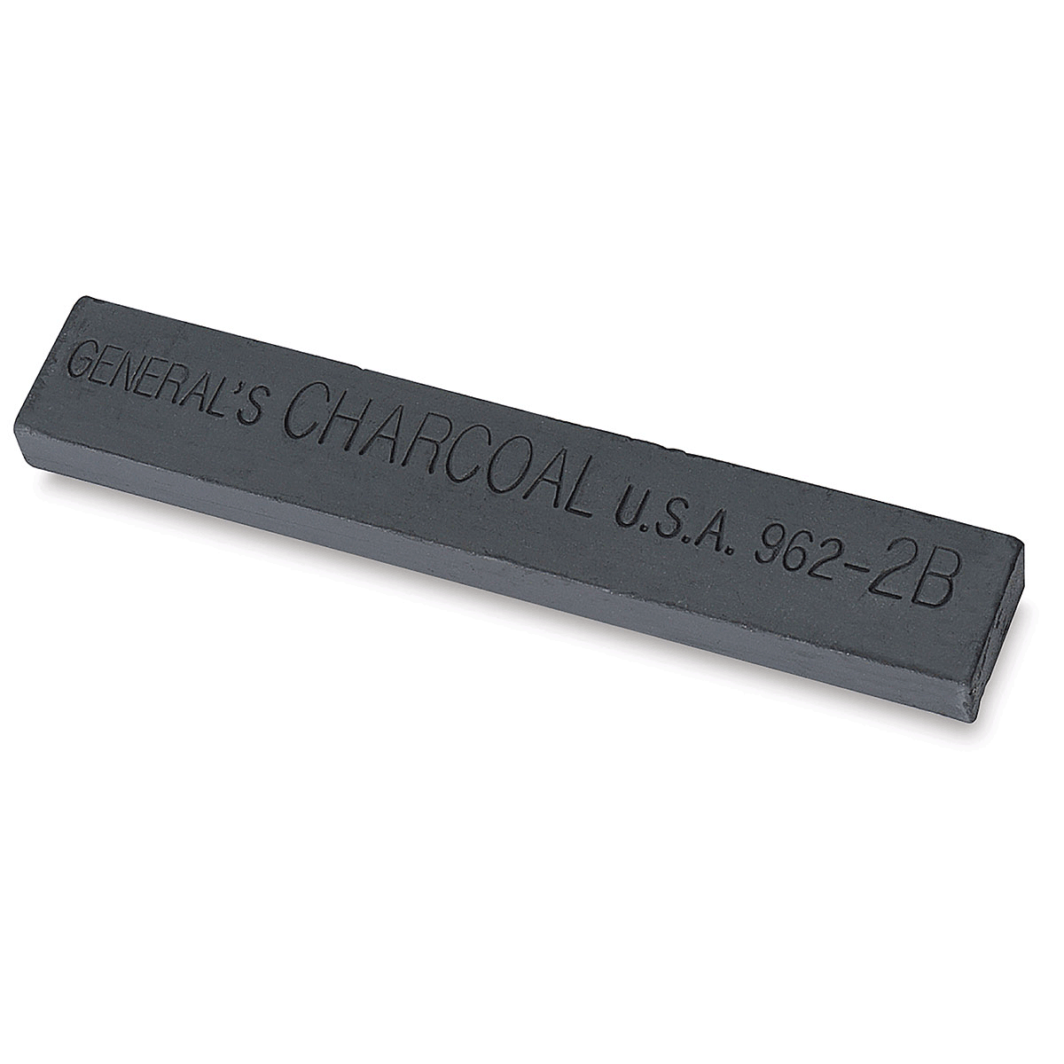 General's Compressed Charcoal Rectangle Stick - 2B