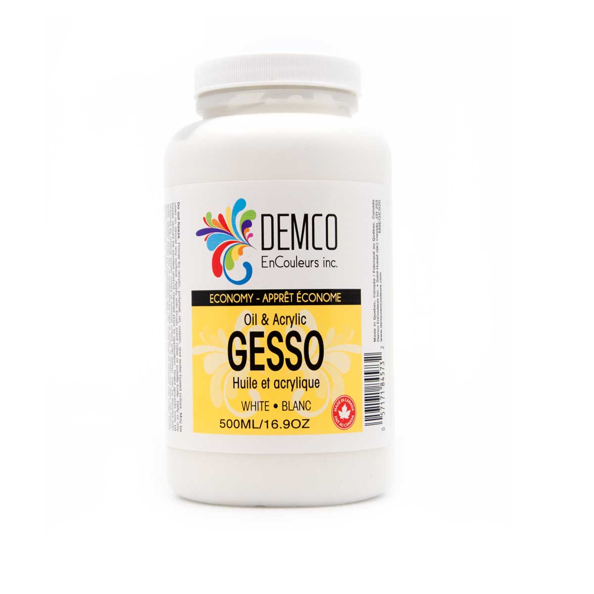 Demco Economy Gesso White - 500 ml (16.9 oz)