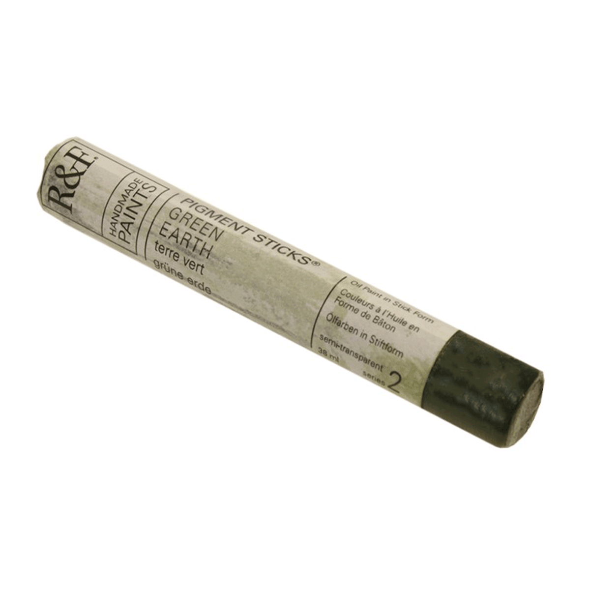 R&F Oil Pigment Stick, Green Earth 38ml