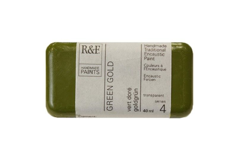R&F Encaustic Block, Green Gold 40ml