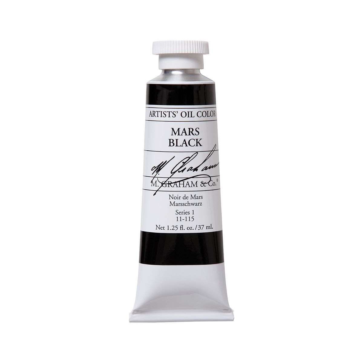 M Graham Oil Paint - Mars Black 37 ml