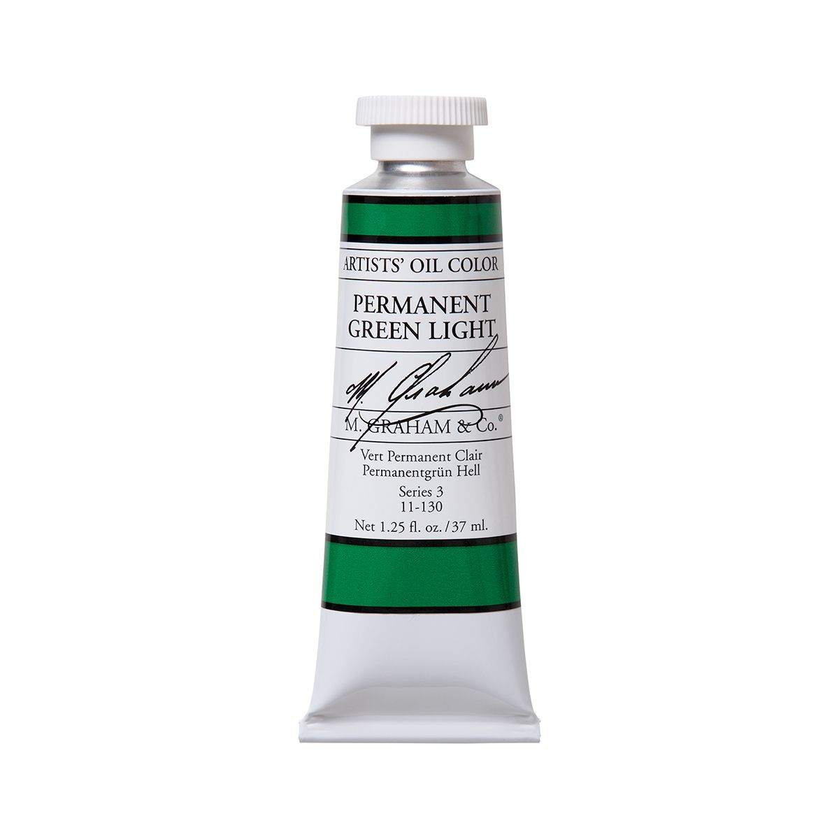 M Graham Oil Paint - Permanent Green Light 37 ml