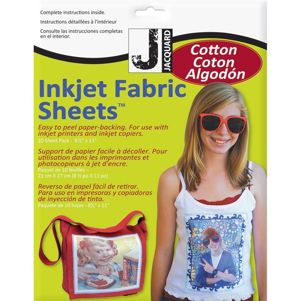 Jacquard Inkjet Fabric 8.5'' x 11'' Cotton Sheets (10 Pack)