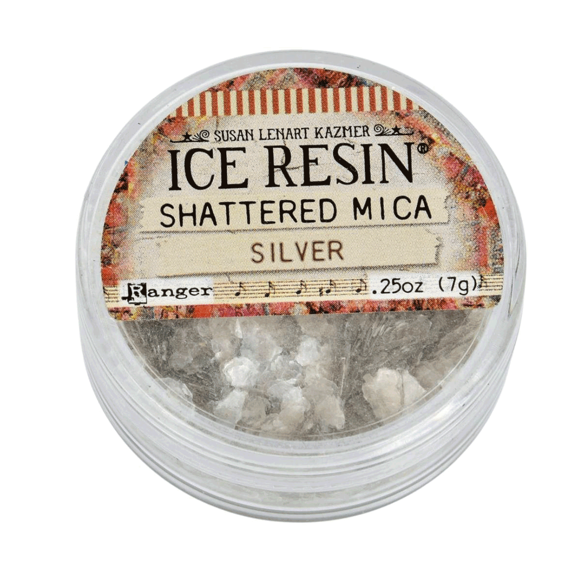 ICE Resin, Shattered Mica Silver