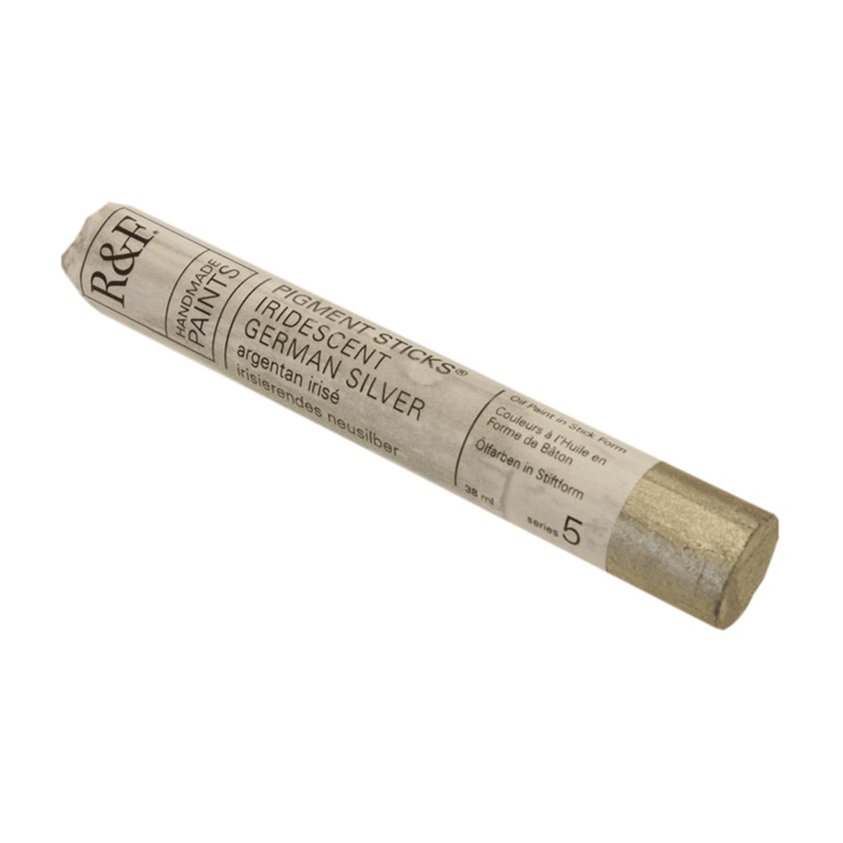 R&F Oil Pigment Stick, Iridescent German Silver 38ml (1.3oz)
