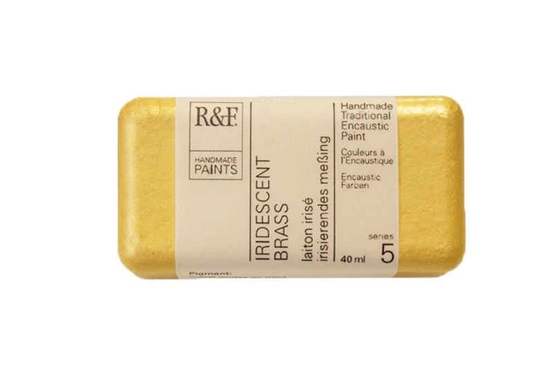 R&F Encaustic Block, Iridescent Brass 40ml
