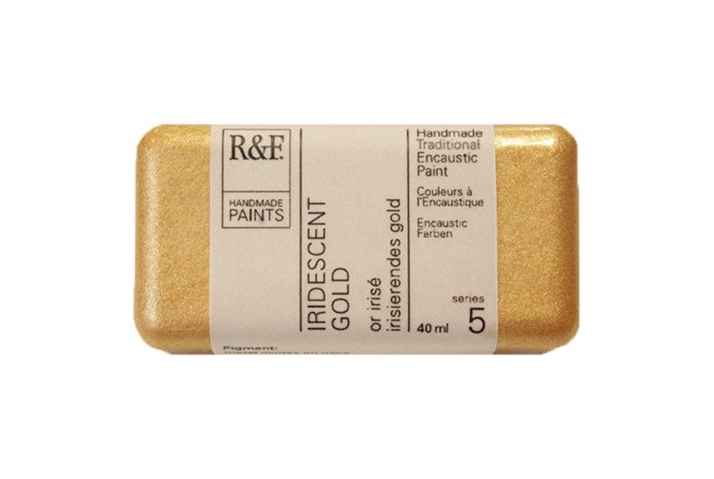 R&F Encaustic Block, Iridescent Gold 40ml