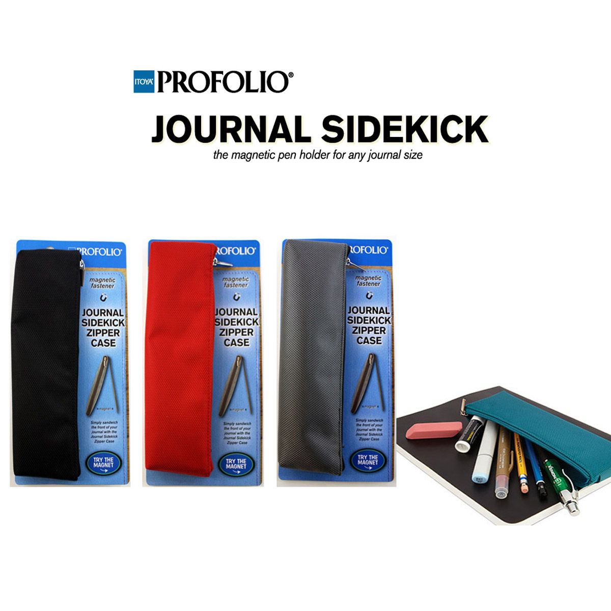Itoya ProFolio Journal Sidekick Zipper Magnetic Case