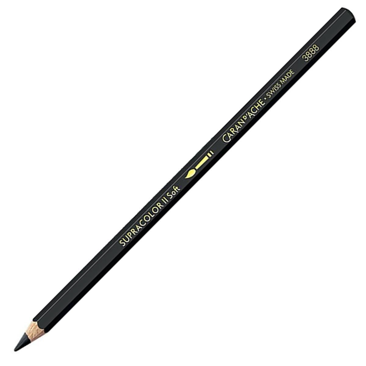 Caran d'Ache Supracolor ll Soft Aquarelle Pencil - Ivory Black 496