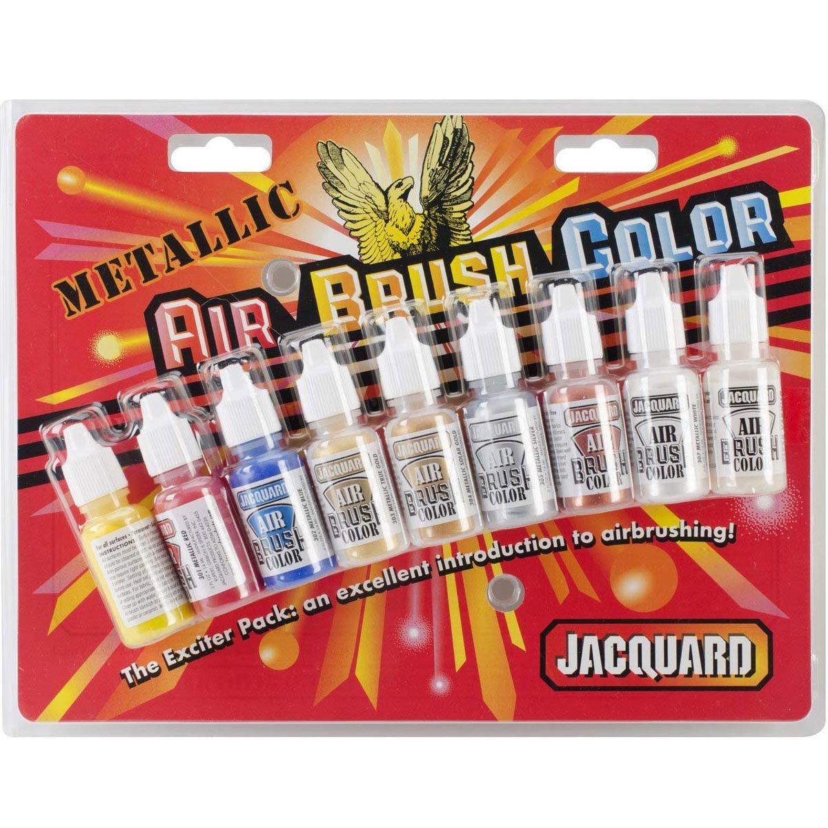 Jacquard Metallic Airbrush Exciter, 9-Colour Pack