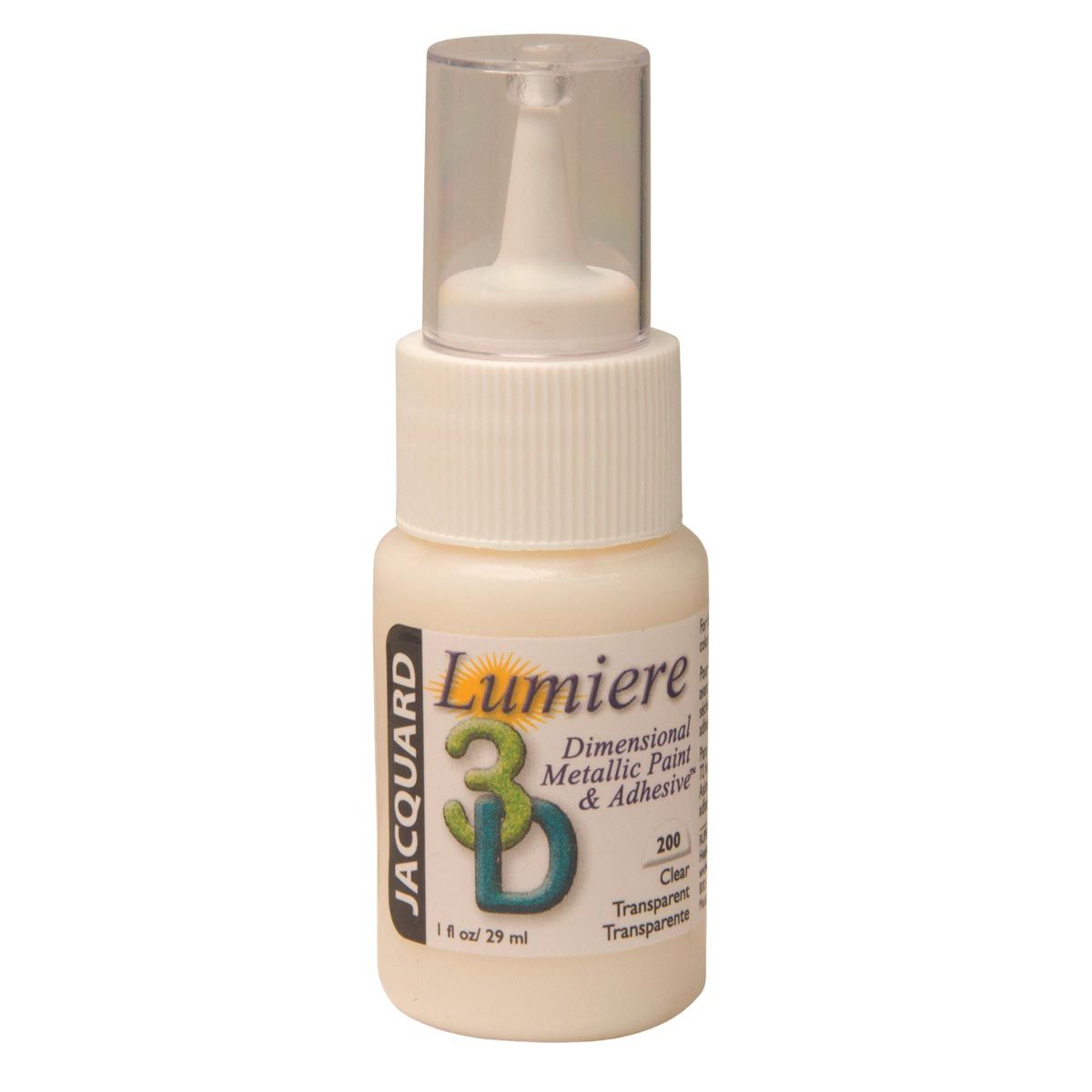 Lumiere 3D Metallic Paint & Adhesive, Clear 1oz