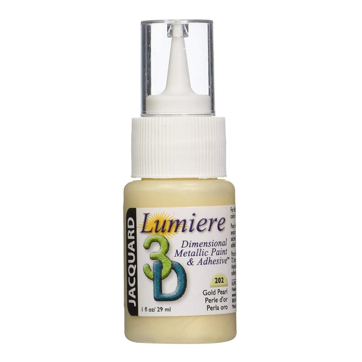 Lumiere 3D Metallic Paint & Adhesive, Gold Pearl 1oz