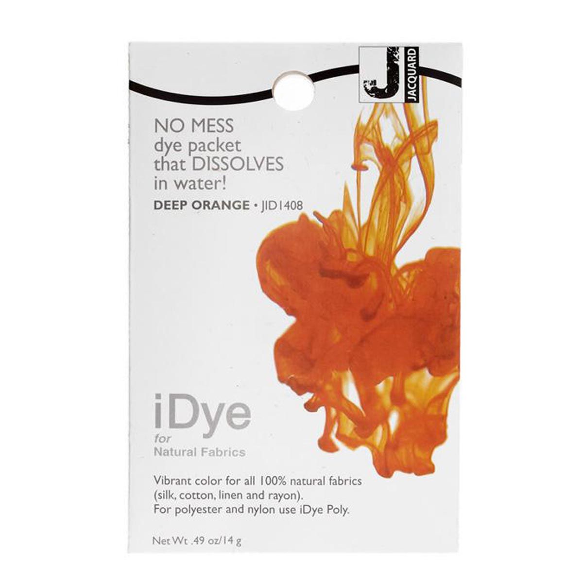 Jacquard iDye Natural Fiber Fabric Dye – Deep Orange 14g