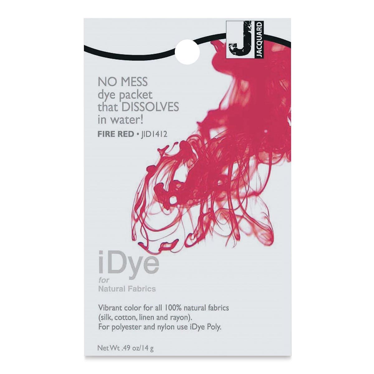 Jacquard iDye Natural Fiber Fabric Dye – Fire Red 14g